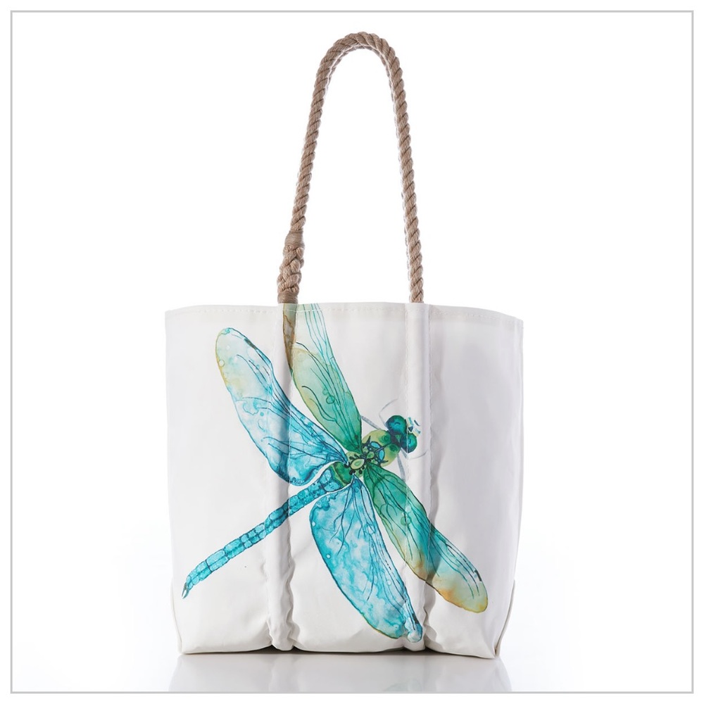 Sea Bags Maine Watercolor Dragonfly Tote NWT